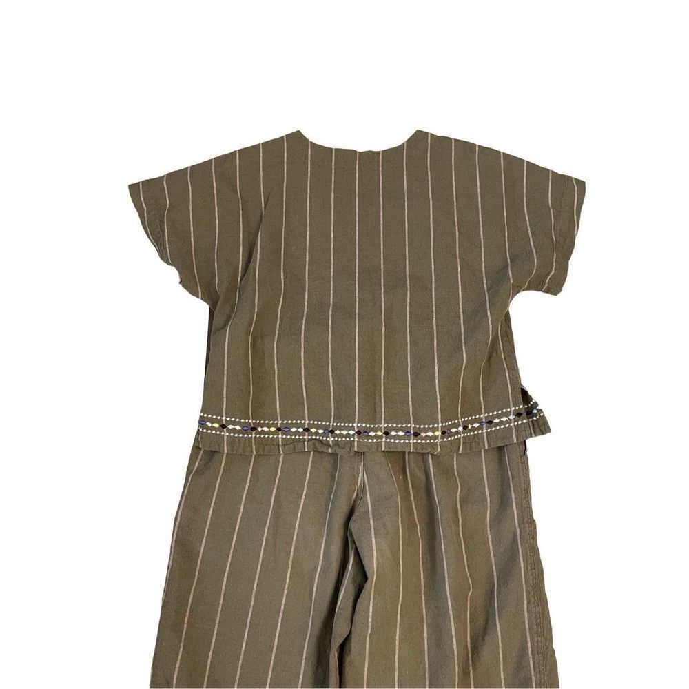 Madewell Linen Cotton Embroidered Top and Huston Cropped Pants Set size M - Picture 9 of 16